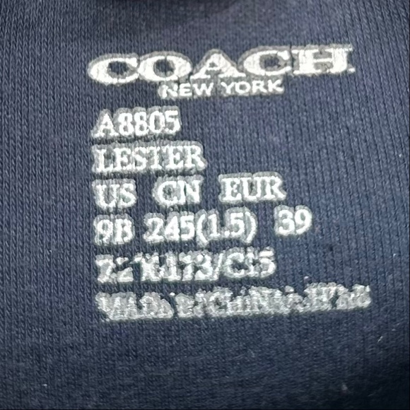 Coach Lester Dark Blue Rubber Mid-Calf Rain Gardening Boot Size 9B - Picture 9 of 10